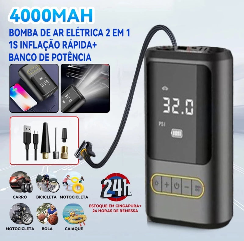 Mini compressor de ar portátil uso geral, frete grátis